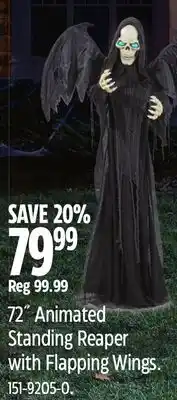 Canadian Tire 72˝ Animated Standing Reaper with Flapping Wings offer