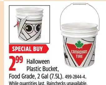 Canadian Tire Halloween Plastic Bucket, Food Grade, 2 Gal (7.5L) offer