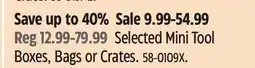 Canadian Tire Mastercraft Selected Mini Tool Boxes, Bags or Crates offer