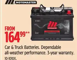 Canadian Tire MOTOMASTER Group Size 101 Battery offer