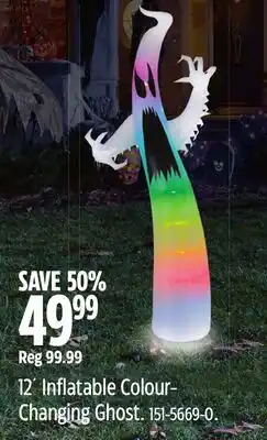 Canadian Tire For Living 12´ Inflatable Colour- Changing Ghost offer