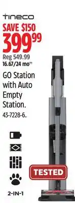 Canadian Tire Tineco GO Station with Auto Empty Station offer
