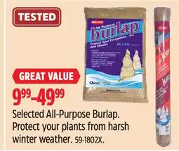 Canadian Tire Quest Selected All-Purpose Burlap offer