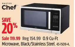 Canadian Tire MASTER Chef 0.9 Cu-Ft Microwave offer