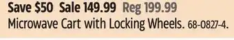 Canadian Tire For Living Microwave Cart with Locking Wheels offer