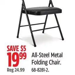 Canadian Tire All-Steel Metal Folding Chair offer