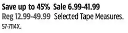 Canadian Tire Lufkin Selected Tape Measures offer