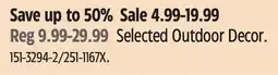 Canadian Tire For Living Selected Outdoor Decor offer