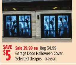 Canadian Tire Garage Door Halloween Cover offer