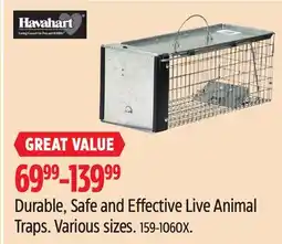 Canadian Tire Havahart Durable, Safe and Effective Live Animal Traps offer