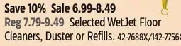 Canadian Tire Swiffer Selected WetJet Floor Cleaners, Duster or Refills offer