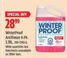 Canadian Tire WinterProof Antifreeze 4-Pk offer