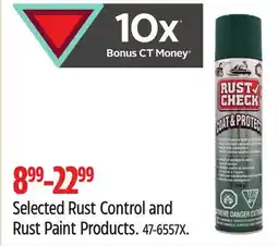 Canadian Tire Selected Rust Control and Rust Paint Products offer