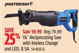 Canadian Tire 11⁄8˝ Reciprocating Saw with Keyless Change and LED, 8.5A offer