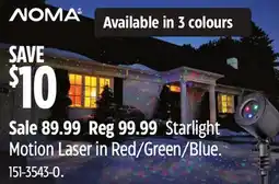 Canadian Tire Starlight Motion Laser in Red/Green/Blue offer