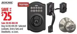 Canadian Tire Selected Locksets, Entry Sets and Deadbolts offer