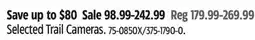 Canadian Tire Selected Trail Cameras offer