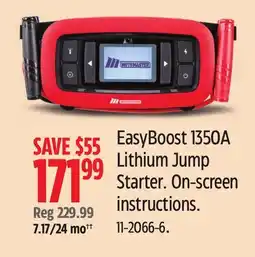 Canadian Tire Motomaster EasyBoost 1350A Lithium Jump Starter offer