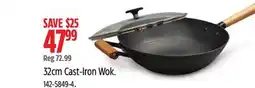 Canadian Tire Paderno 32cm Cast-Iron Wok offer