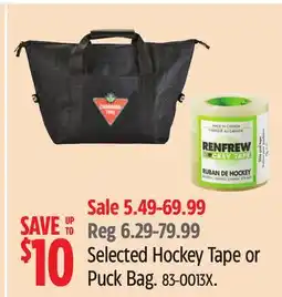 Canadian Tire Selected Hockey Tape or Puck Bag offer