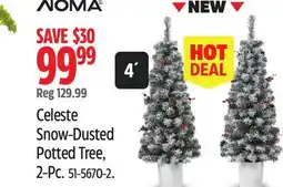 Canadian Tire Noma Celeste Snow-Dusted Potted Tree, 2-Pc offer