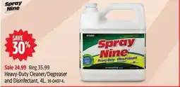 Canadian Tire Spray Nine Heavy-Duty Cleaner/Degreaser and Disinfectant, 4L offer