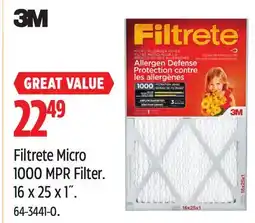 Canadian Tire Filtrete Micro offer