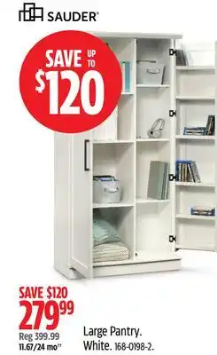 Canadian Tire sauder Large Pantry White offer