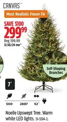 Canadian Tire CANVAS Noelle Upswept Tree offer