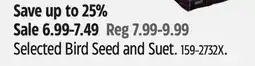 Canadian Tire Armstrong Selected Bird Seed and Suet offer