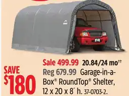 Canadian Tire Garage-in-a- Box RoundTop Shelter offer