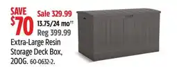 Canadian Tire Suncast Extra-Large Resin Storage Deck Box offer