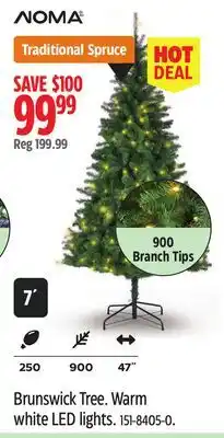 Canadian Tire Noma Brunswick Tree. Warm white LED lights offer
