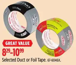 Canadian Tire Duck Tape Selected Duct or Foil Tape offer