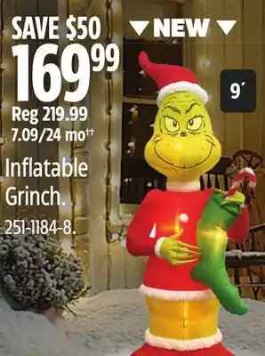 Canadian Tire Gemmy Inflatable Grinch offer