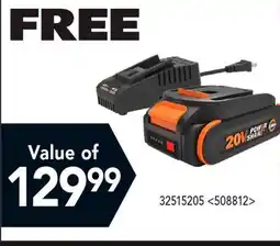 RONA Worx Battery Charger 2A and Battery Power Share 20 V offer