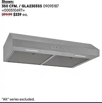 RONA BROAN-NUTONE range hoods $279 or more offer