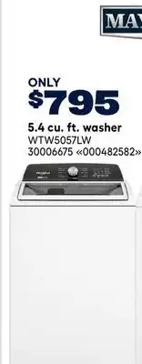 RONA 5.4 cu. ft. washer offer