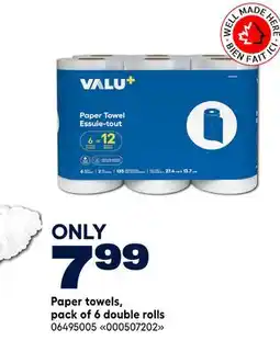 RONA VALU+ Paper towels, pack of 6 double rolls offer