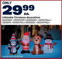 RONA Inflatable Christmas decorations offer