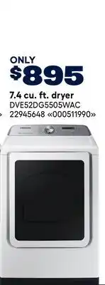 RONA 7.4 cu. ft. dryer offer
