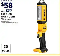 RONA DEWALT BARE LED WORK LIGHT offer
