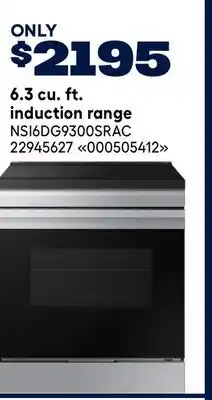 RONA 6.3 cu. ft. induction range offer