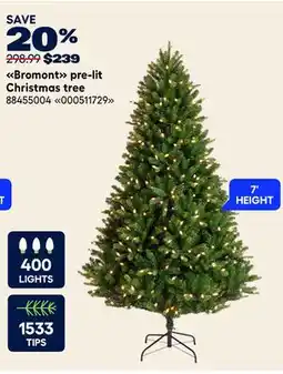 RONA Bromont pre-lit Christmas tree offer