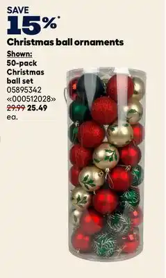 RONA Christmas ball ornaments offer