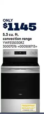 RONA 5.3 cu. ft. convection range offer