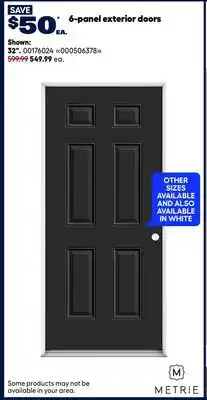 RONA 6-panel exterior doors offer