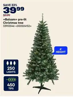 RONA Balsam pre-lit Christmas tree offer