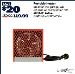 RONA UNIWATT Portable heater offer