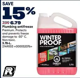 RONA Plumbing antifreeze offer